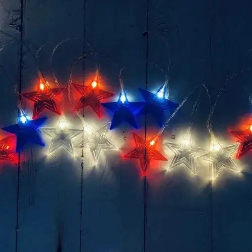 Guirnalda Solar 10m Estrellas Para Terraza Fiestas Patrias