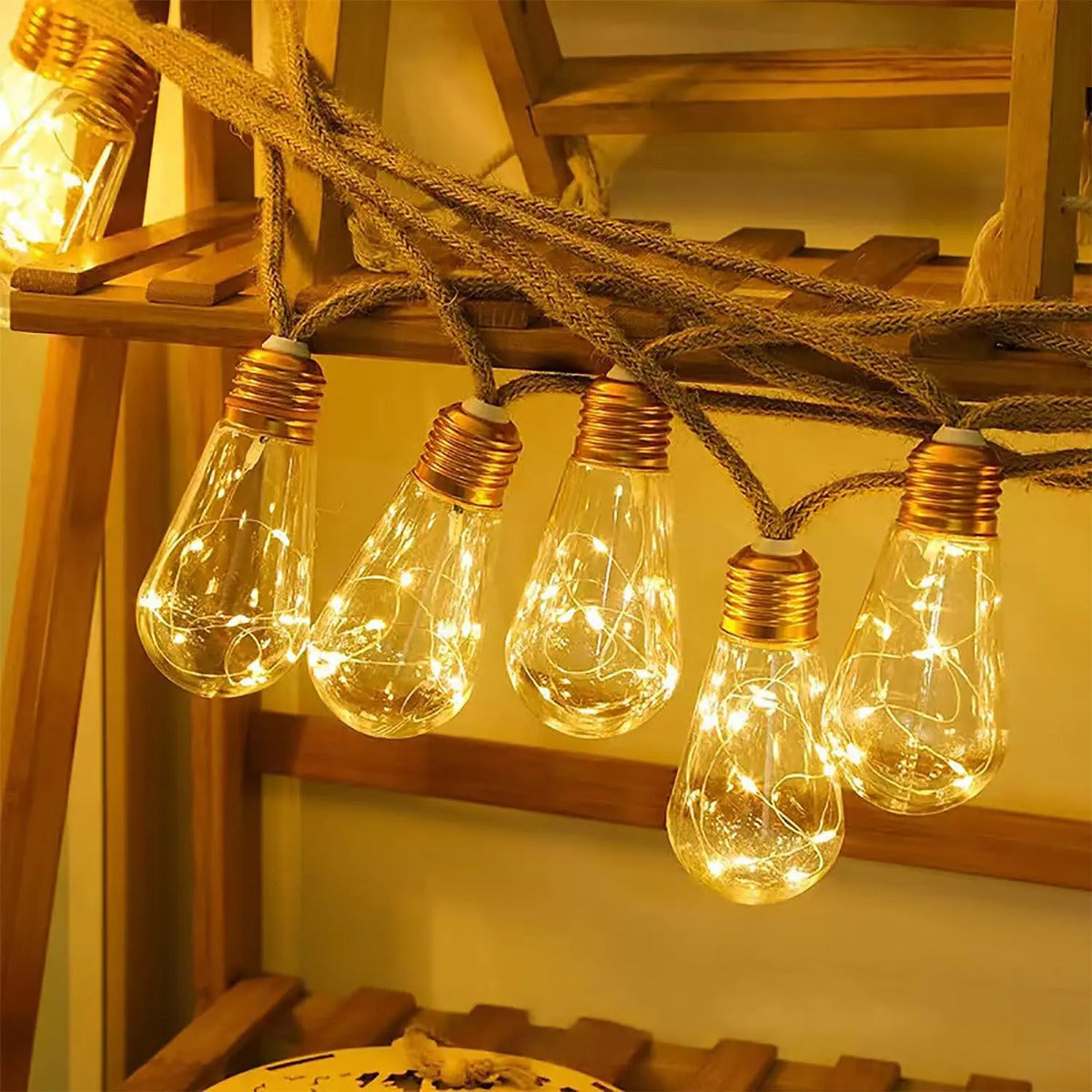 Guirnalda Solar Vintage 10m 16 Luces Calidas
