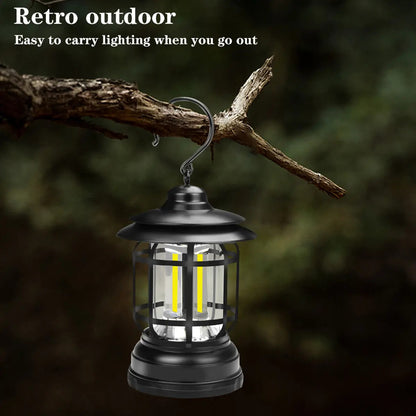 Linterna Camping COB 360 Luz Calida USB ABS Portatil