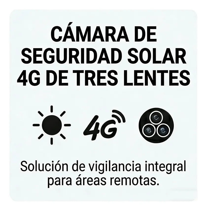 Solar 4G PTZ Security Camera with Triple Lens, Color Night Vision and Outdoor Alarm