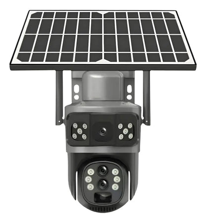 4G Solar Outdoor IP Camera Dual Lens Security Surveillance