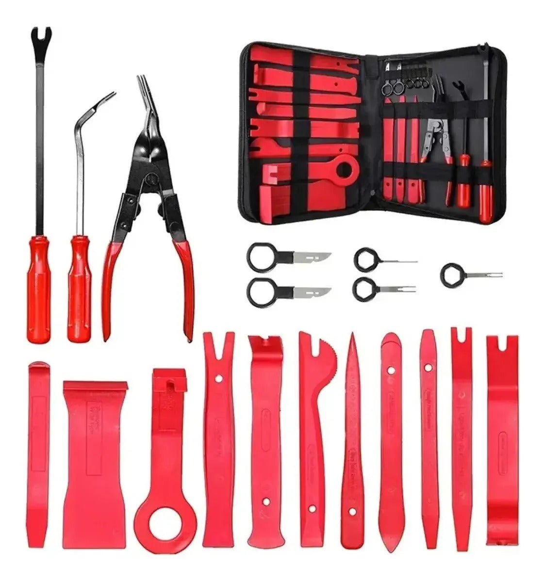 Kit 19 Herramientas Desmontaje Tapicería Auto Audio Radio