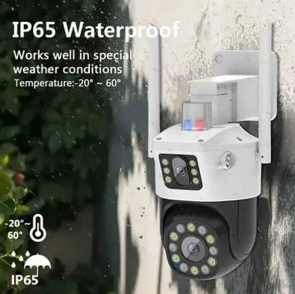 Cámara Domo IP Wifi de Visión Dual + Baliza Roja - App Yoosee