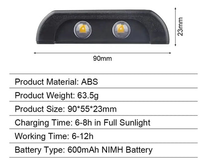 Pack 4 Lamparas Solares de Muro 6 LED Luz Calida