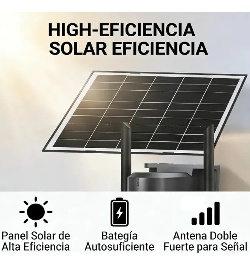 Cámara Solar 4g Ptz Triple Lente 4k Alarma Inteligente
