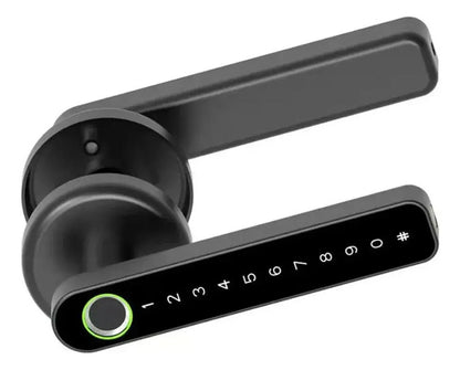 Manilla de cerradura digital WiFi con lector de huella iluminado