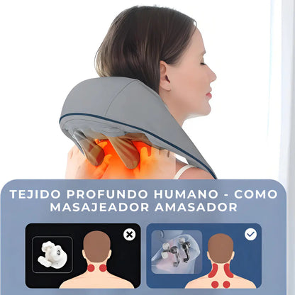 Masajeador Cervical 4d Portátil Con Calor Infrarrojo