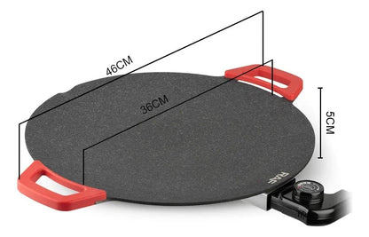 Parrilla Eléctrica Coreana 36cm Antiadherente Para 4 Persona