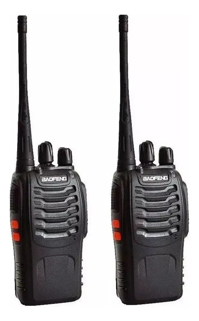 Dos walkie talkies Baofeng BF-888S UHF con antenas