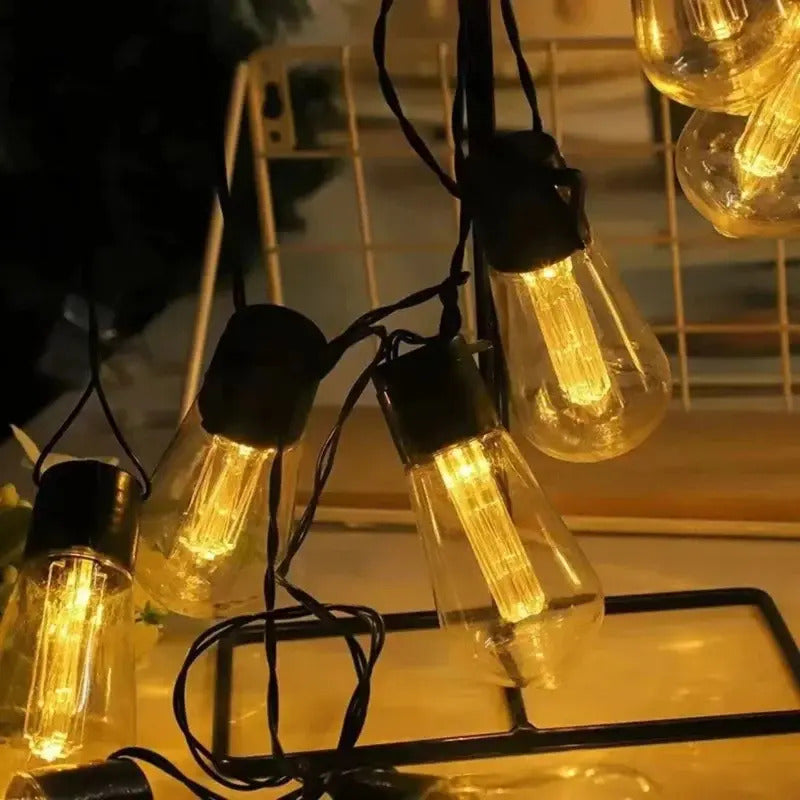 Guirnalda Solar 10m Luz Cálida para Exterior y Jardín