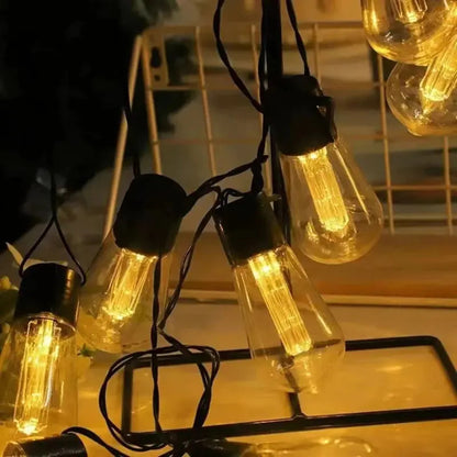 Guirnalda Solar 10m Luz Cálida para Exterior y Jardín