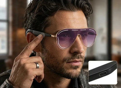 Lentes de sol Bluetooth sin marco con control táctil y puerto USB-C