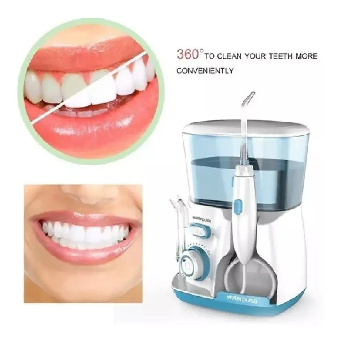 Irrigador Dental 220v Con Depósito Azul Para Higiene