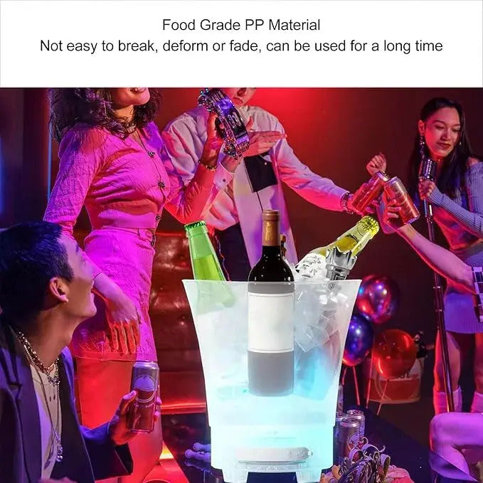 Cubitera De 5l Con Luz Led Para Eventos Y Bar