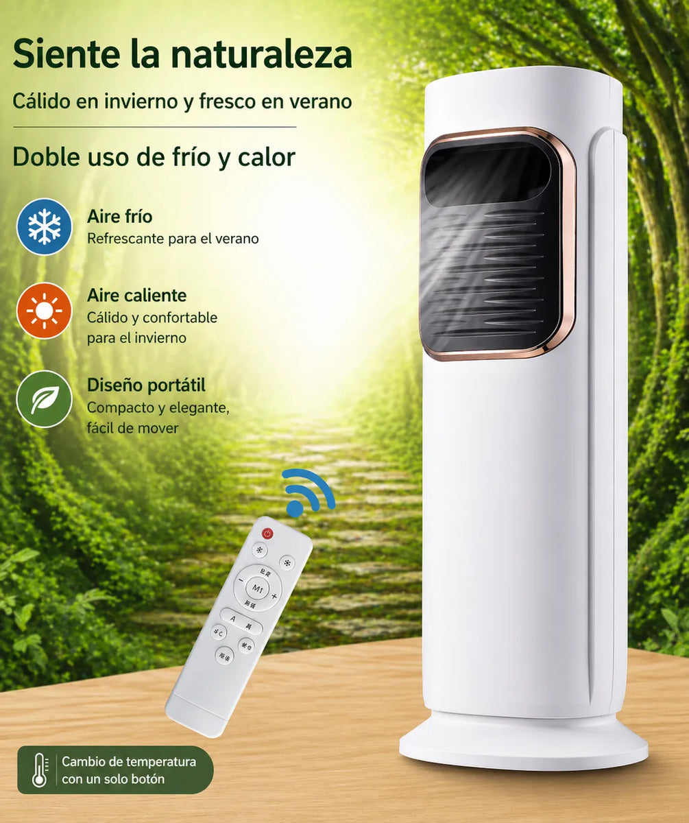 Aire Portátil Frío y Calor 2000W sin Aspas con Control