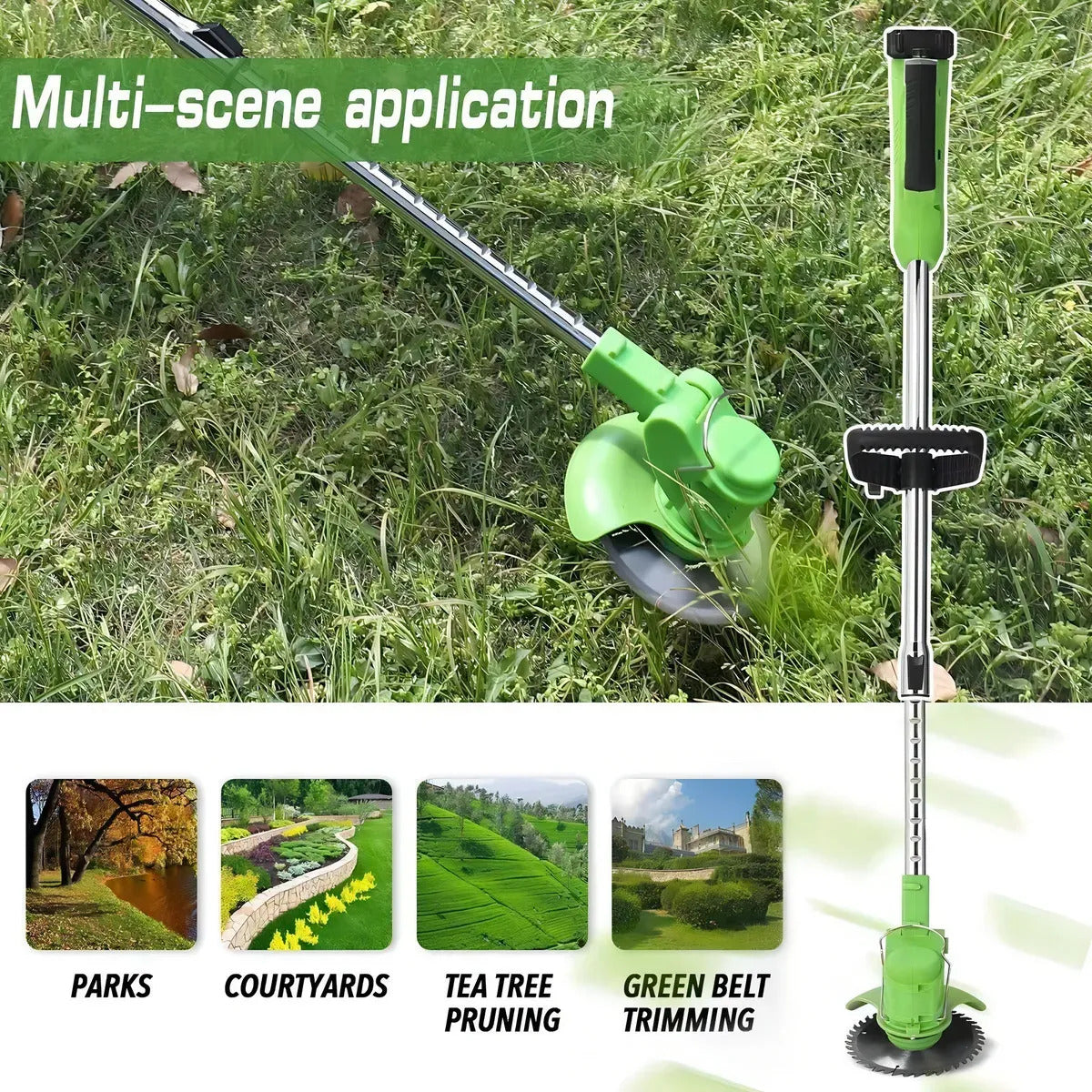 Cortacésped Inalámbrico 88v Con 2 Baterías Y Cargador