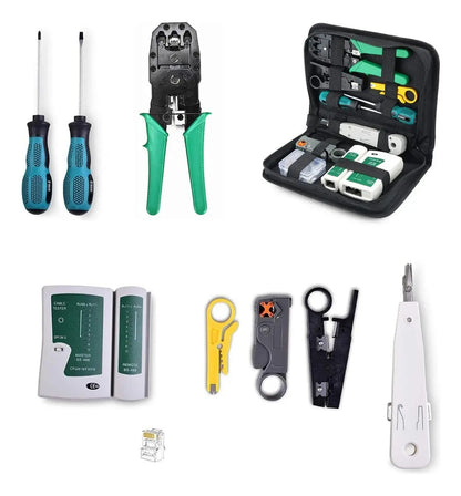 Kit de Herramientas de Red 11 en 1 con Tester y RJ45