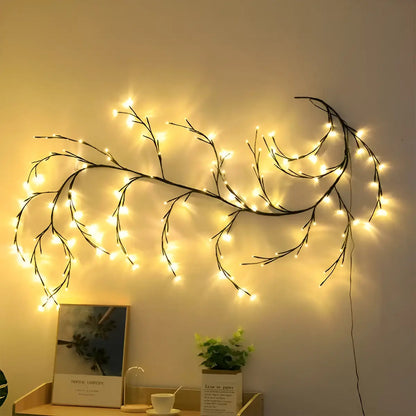Guirnalda LED de rama 1.8m USB 96 luces cálidas decorativa