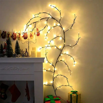 Guirnalda de ramas LED para decoración navideña interior