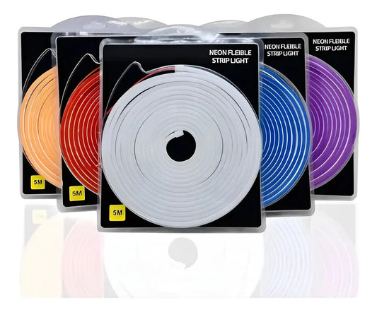 Cinta neón LED flexible de 5 m en varios colores disponibles