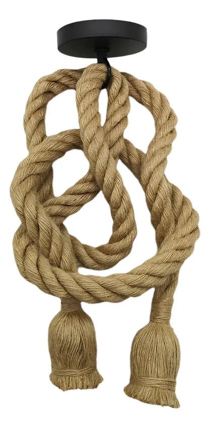 Lampara Doble Soquete Vintage Cuerda Soga Colgante