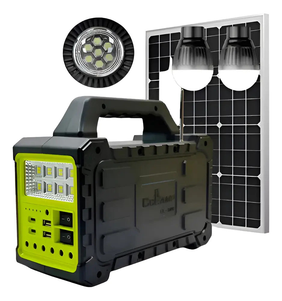 Estacion Energia Portatil Solar CL-3609 Panel 4 LED
