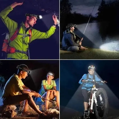 Linterna Cabeza 8 Led Recargable Con Baterías Incluidas