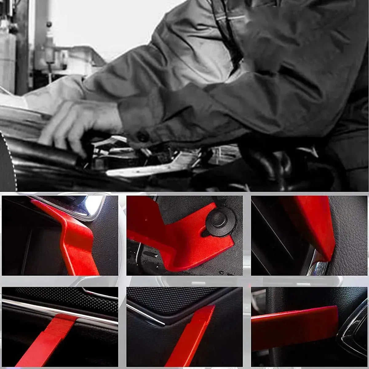 Kit 19 Herramientas Desmontaje Tapicería Auto Audio Radio