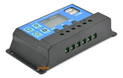 Regulador De Carga Solar 12v 24v 10a Digital 2 Usb