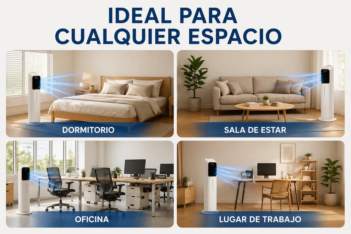 Aire Portátil Frío y Calor 2000W sin Aspas con Control