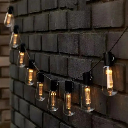 Guirnalda Solar 10m Luz Cálida para Exterior y Jardín