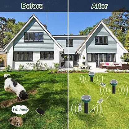 Pack 2 Repelentes Solares Ultrasonicos para Roedores