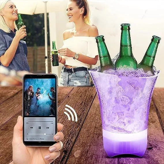 Cubitera De 5l Con Luz Led Para Eventos Y Bar