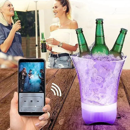 Cubitera De 5l Con Luz Led Para Eventos Y Bar