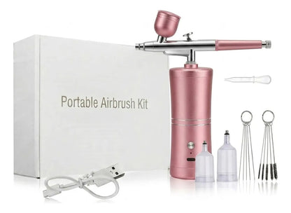 Kit Aerógrafo Profesional Portátil Multiusos Con Compresor