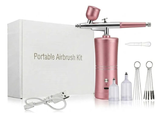 Kit Aerógrafo Profesional Portátil Multiusos Con Compresor