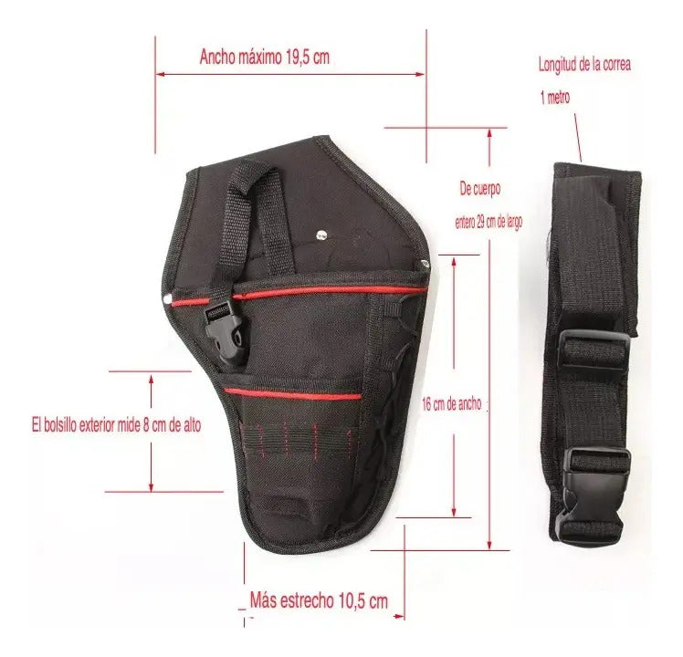 Medidas de funda porta taladro de 29 cm con correa de 1 metro