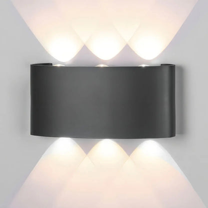 Aplique De Pared Exterior 6w Led Luz Cálida Decoración Hogar