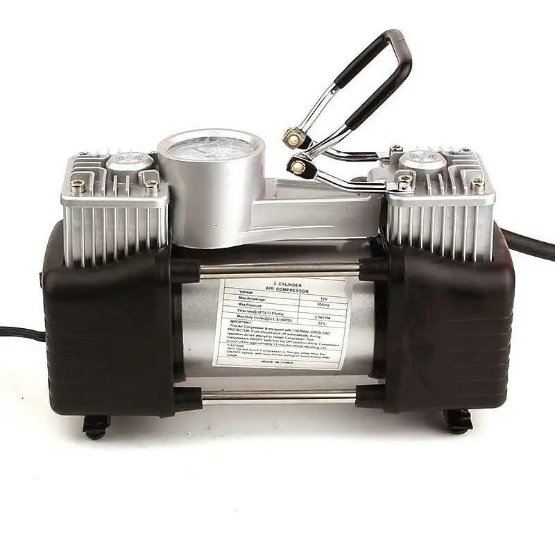 Compresor de Aire Portátil 12 V Doble Cilindro 150 PSI