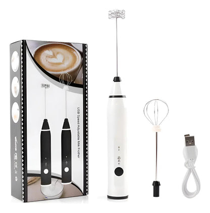 Mini batidora de café y espumador de leche recargable por USB