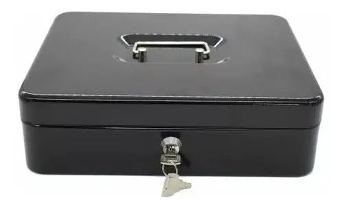 Caja Registradora Metálica Negra Con Llave Para Dinero