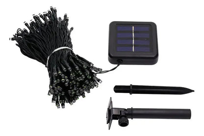 Guirnalda solar IP65 multicolor para patio, balcón y celebraciones