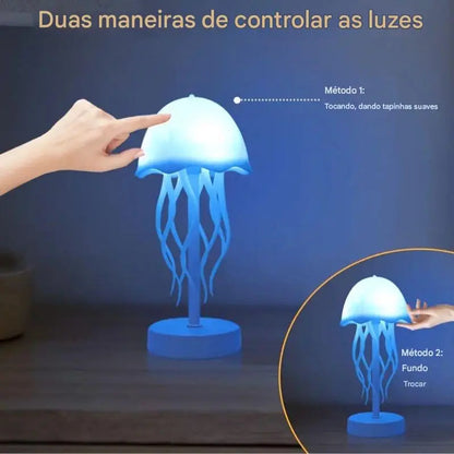 Luz De Noche Lámpara De Mesa Pequeña Estilo Moderno Medusa