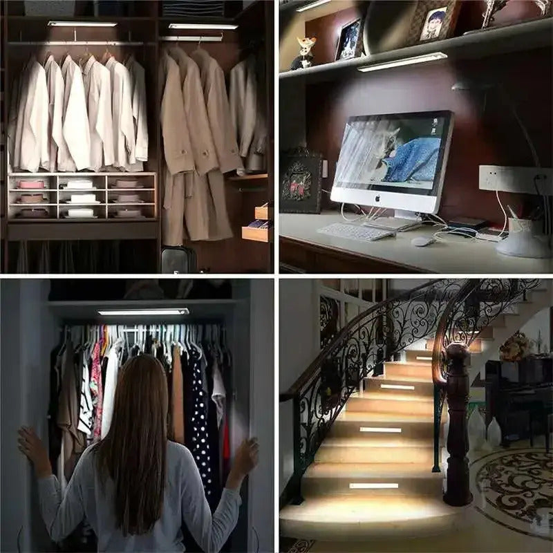 Luz Led 30cm Sensor Movimiento Para Clóset Y Armario