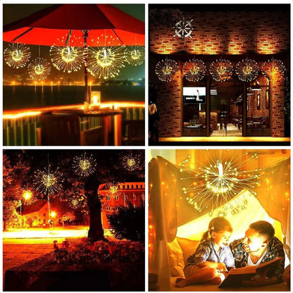 Luz decorativa efecto fuego artificial utilizada en eventos y celebraciones