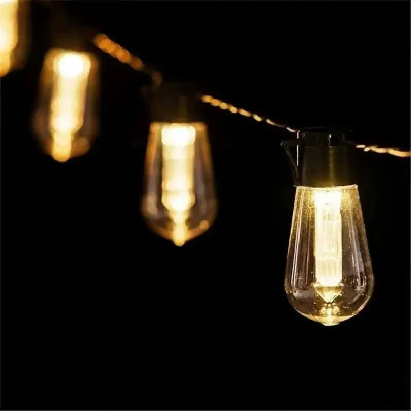 Guirnalda Solar 10m Luz Cálida para Exterior y Jardín