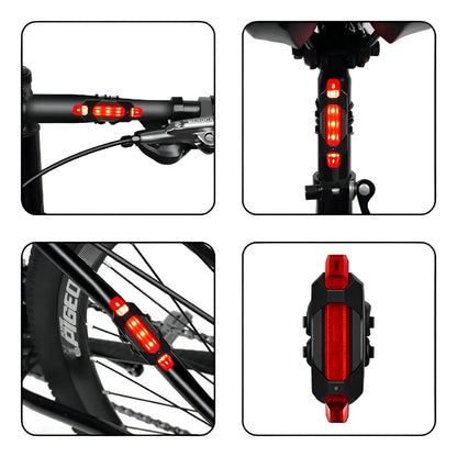 Opciones de instalación de luz trasera LED en bicicleta