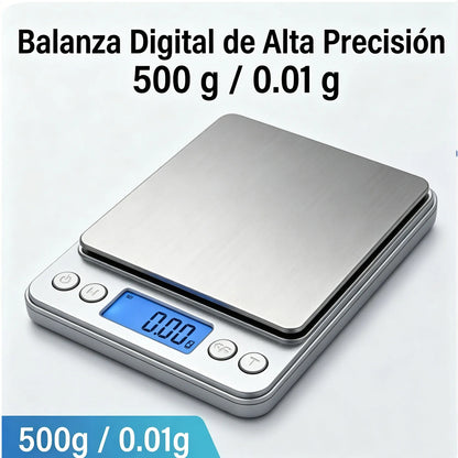 Balanza Digital 500g Precisión Cocina Joyería Portátil