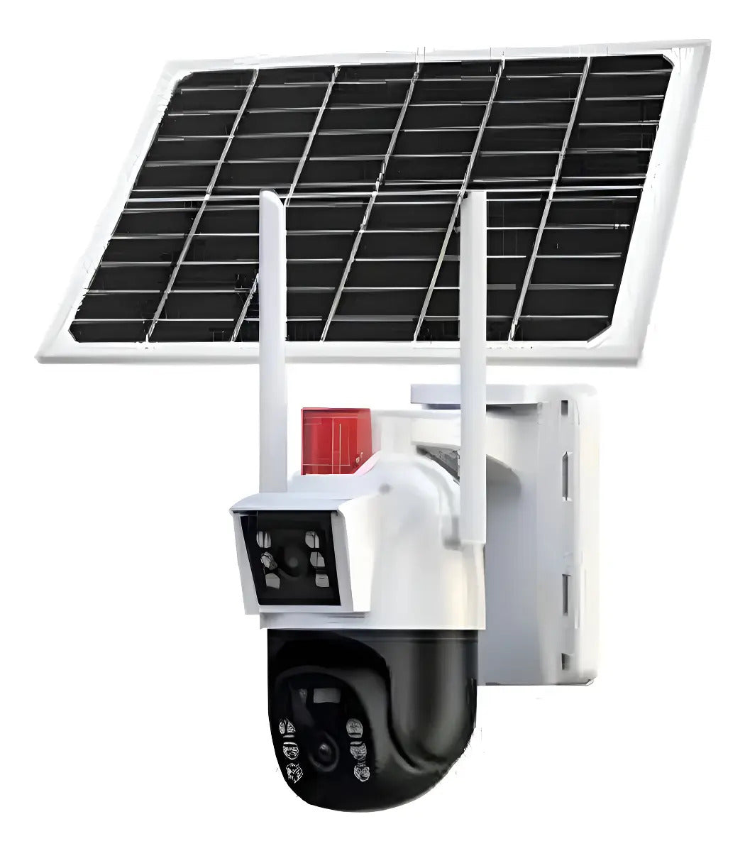 Cámara solar 360° wifi 4mp exterior inalámbrica doble lente