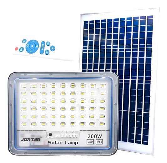 Foco Solar LED Jortan 200W Exterior IP66 Control Remoto